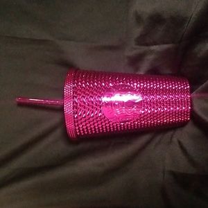 Starbucks Tumbler with straw 16 oz. Bright pink